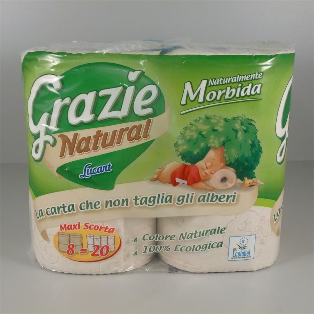 Grazie Natural toaletný papier 8 ks 2-vrstvový