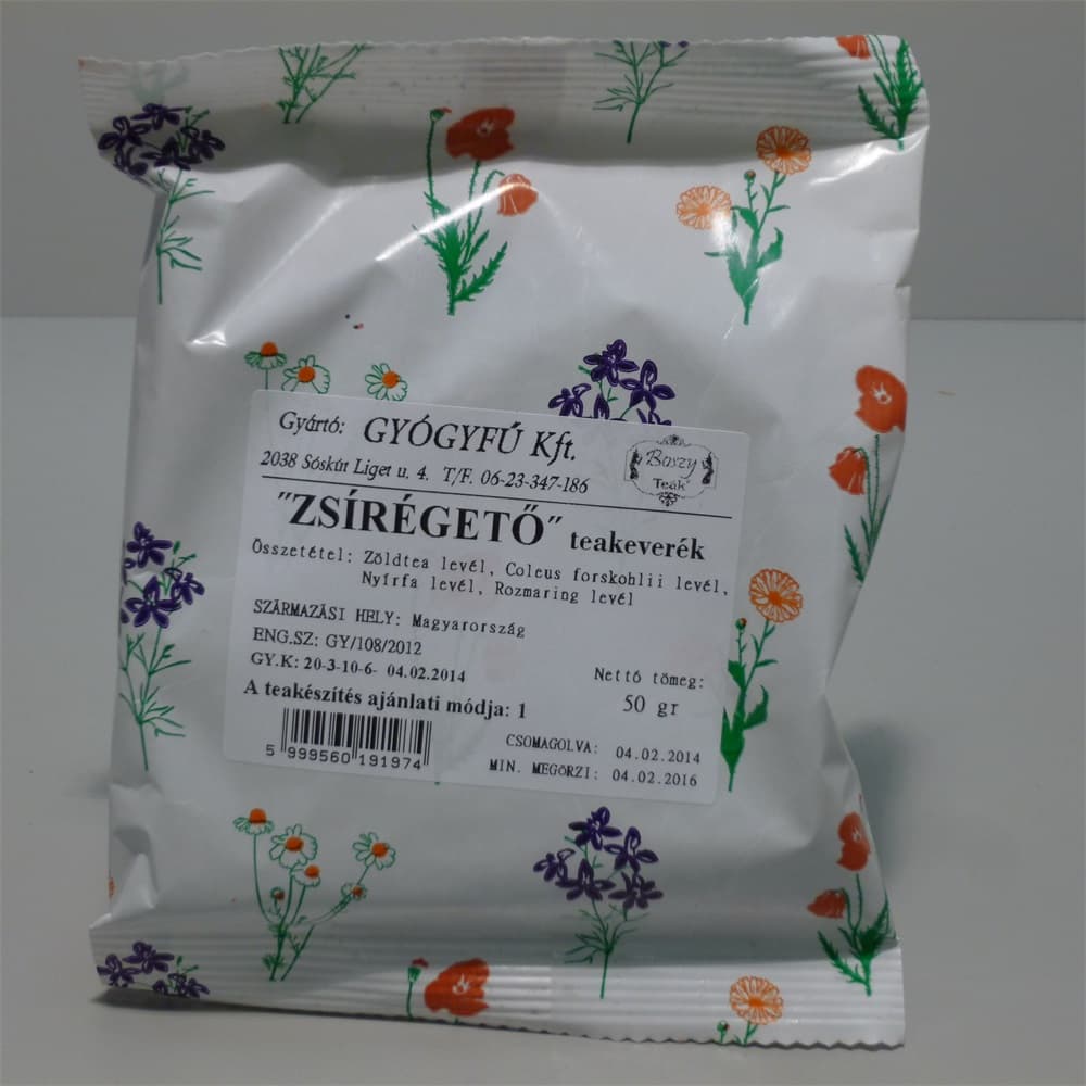 Gyógyfű bylinná čajová zmes na spaľovanie tukov 50 g - 27056