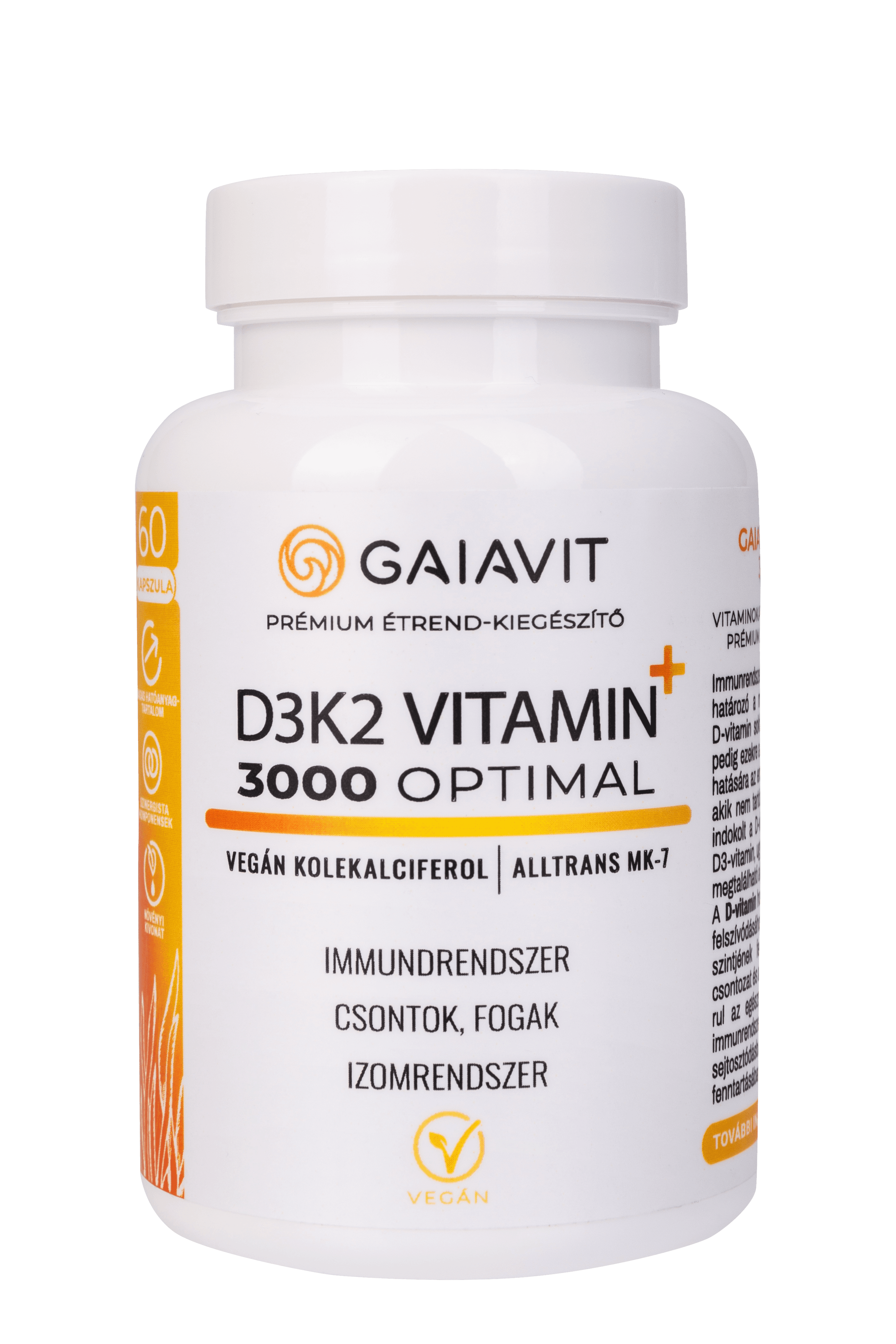Gaiavit d3k2 vitamín 3000 optimal kapsula 60 ks