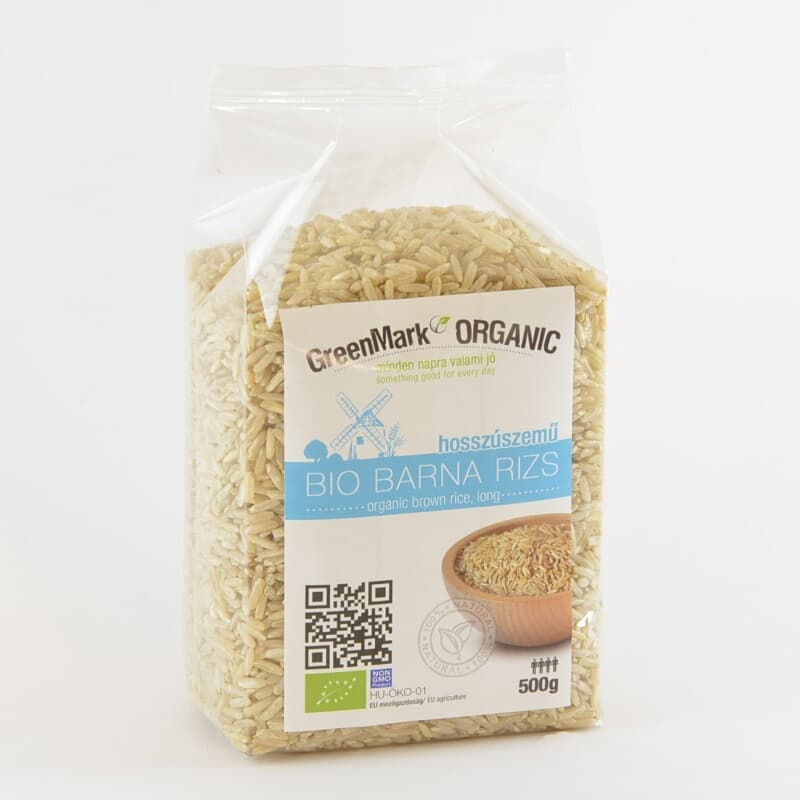 Greenmark bio hnedá ryža dlhozrnná 500 g