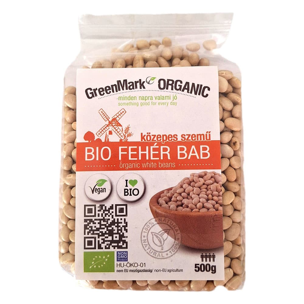 GreenMark Organic biele stredne veľké fazuľky 500 g