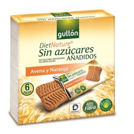 Gullón snack ovsené-pomarančové sušienky 144 g