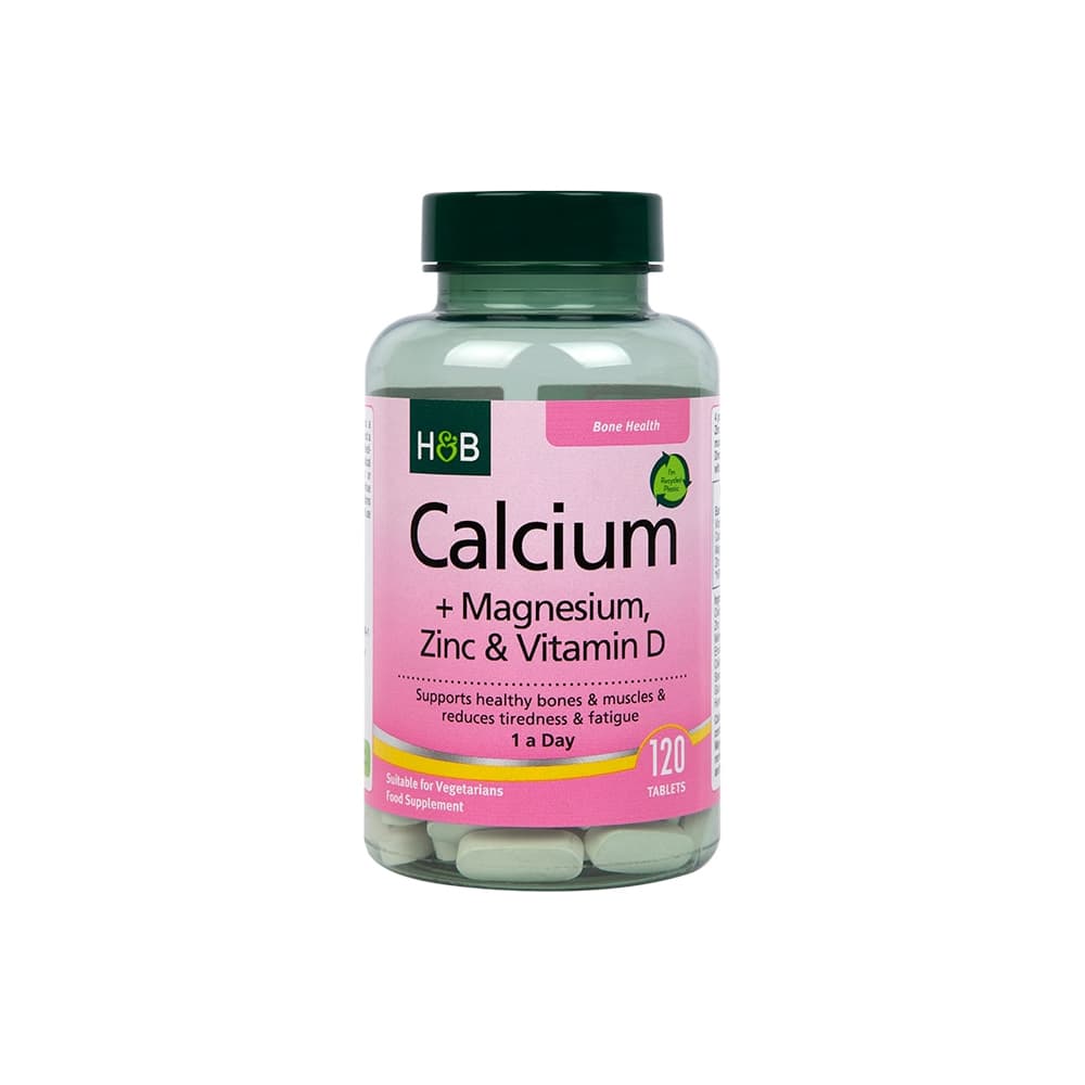Holland & Barrett Vápnik Horčík Vitamín D a Zinok 120 tabliet - 93603