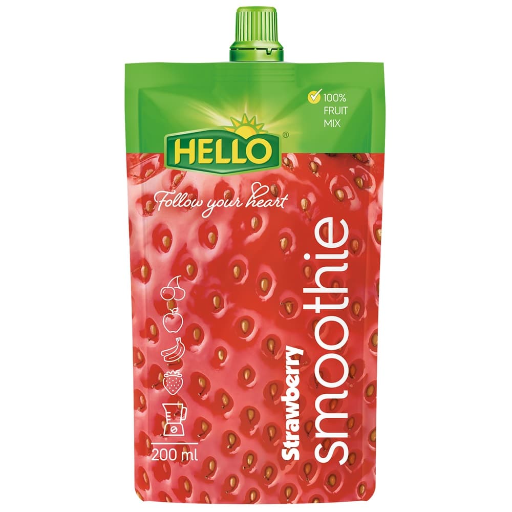 Hello ovocný smoothie jahoda 200 ml