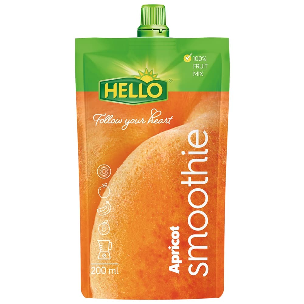 Hello smoothie marhuľový ovocný mix 200 ml