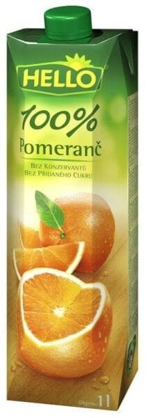Hello pomarančová šťava 50% 1000 ml
