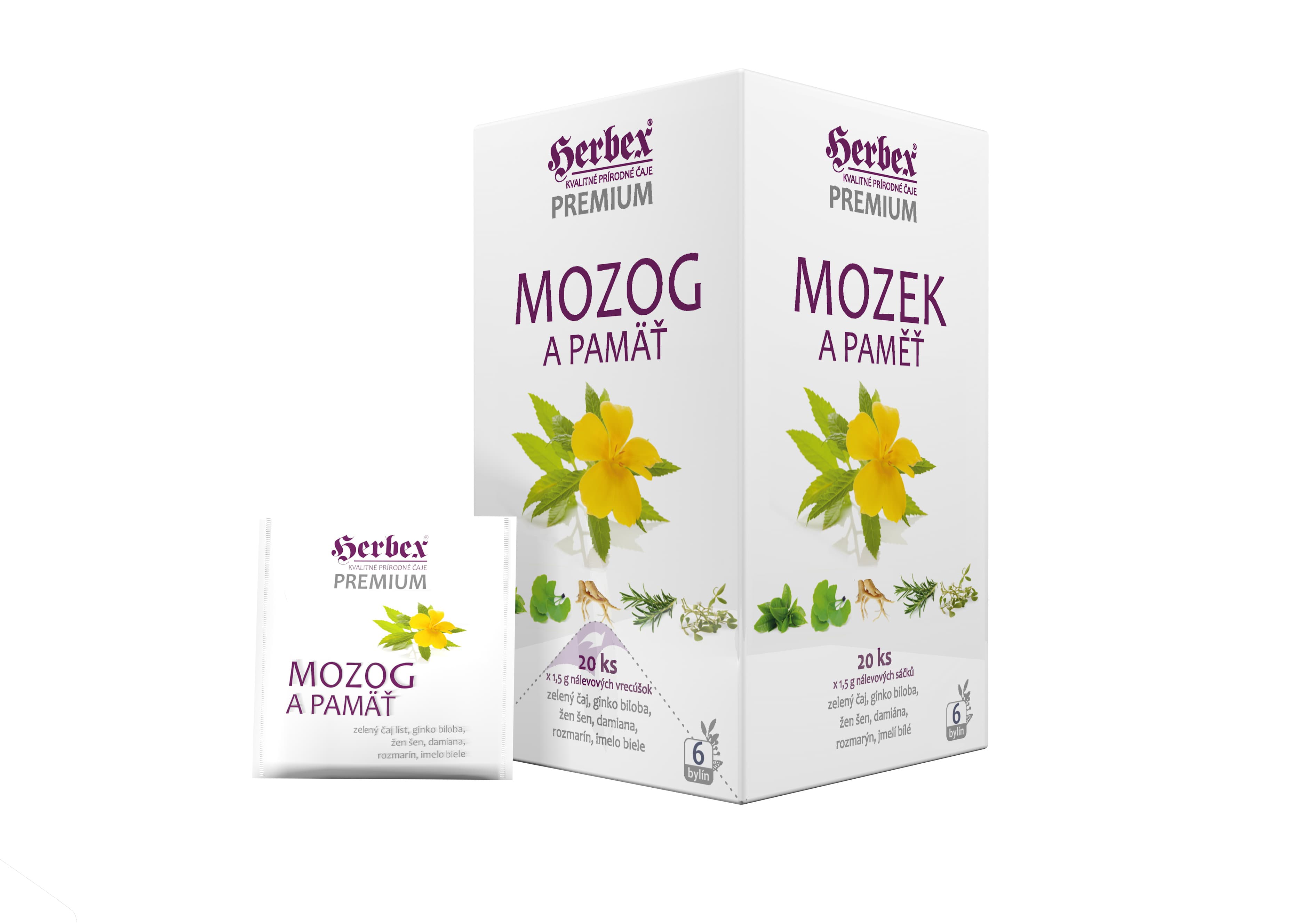 Herbex Bylinný čaj Mozog a pamäť 30 g - 90220