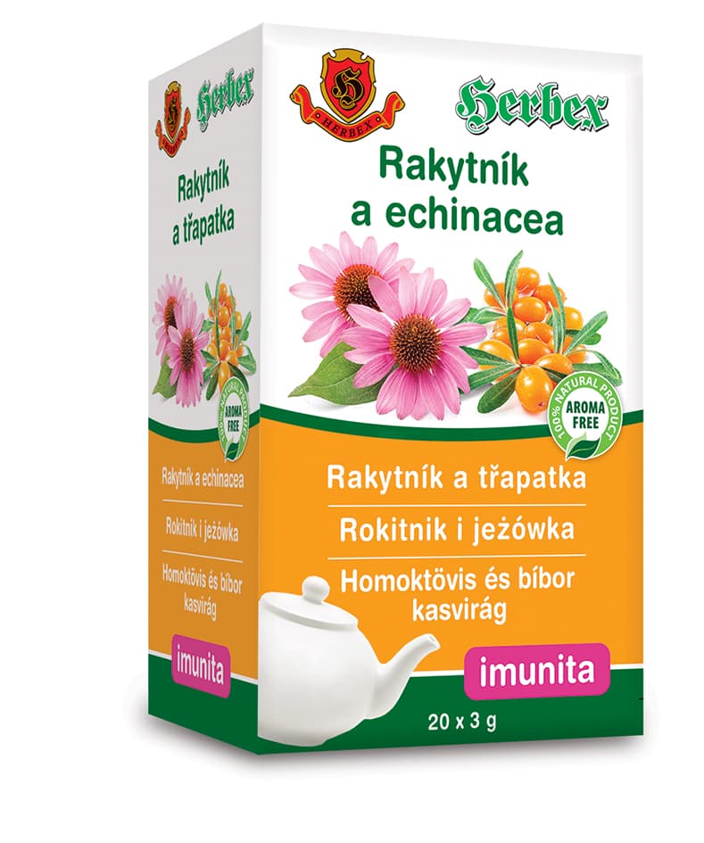 Herbex bylinný čaj Rakytník a echinacea 60 g - 43658