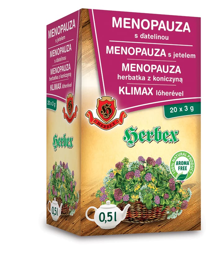 Herbex Menopauza bylinný čaj s ďatelinou 60 g - 40965