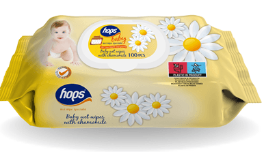 Hops baby vlhčené utierky harmanček 100 ks