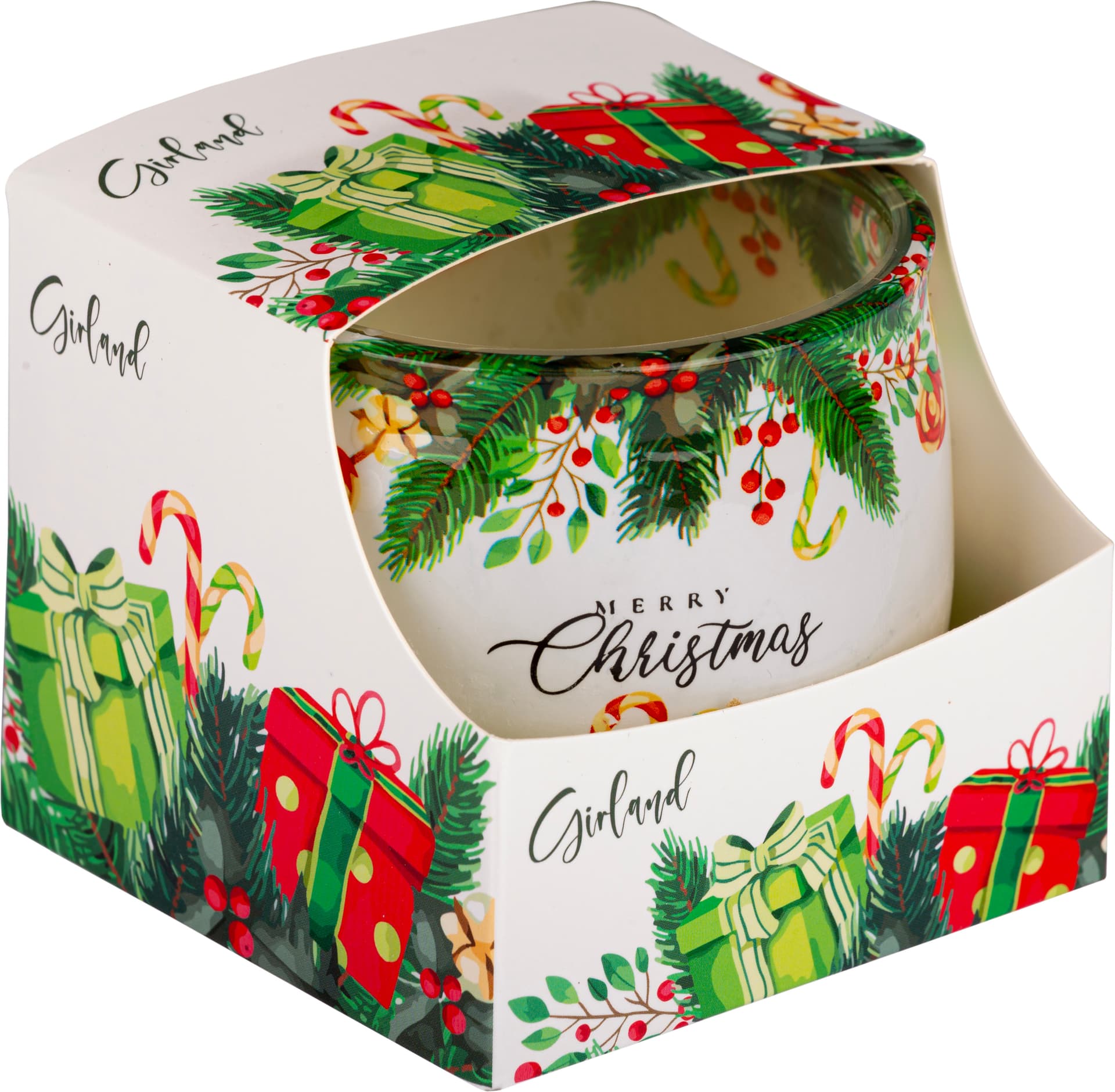 Aromatická sviečka v sklenej pohárovke girland 1ks
