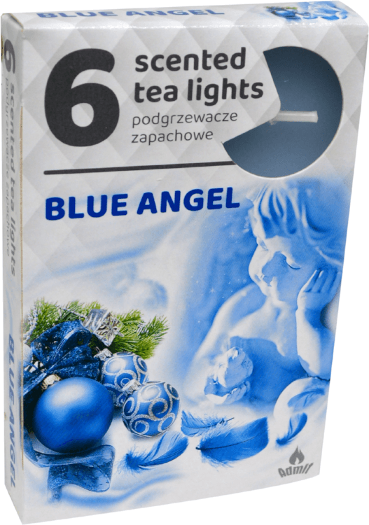 Aromatické čajové sviečky modrý anjel 6 ks