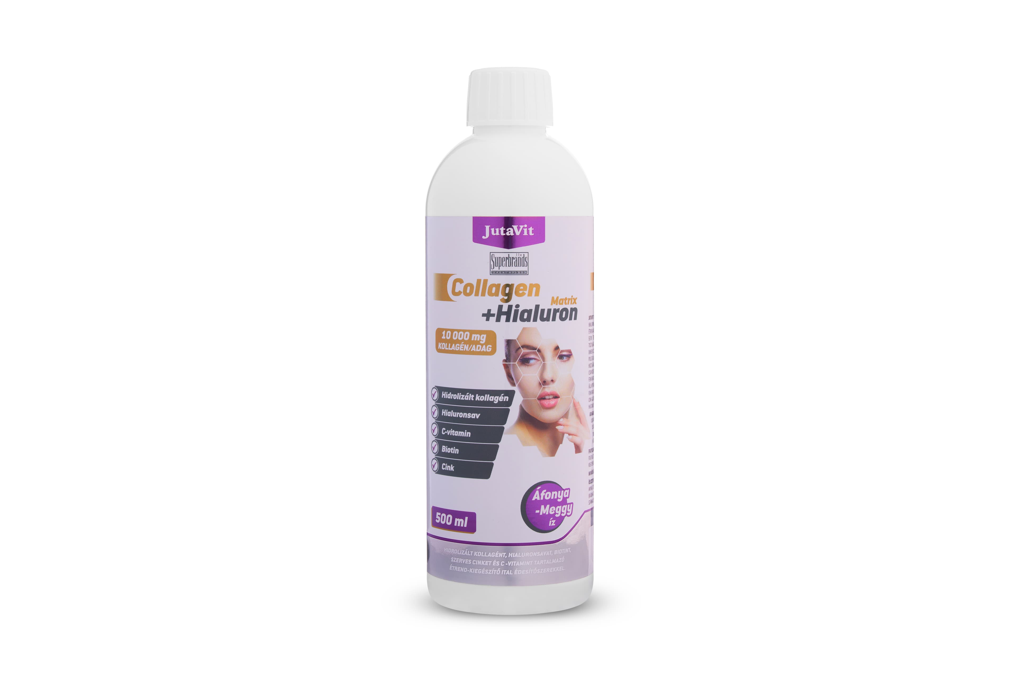 Jutavit collagen+hyaluron matrix čučoriedka-třešňa 500 ml