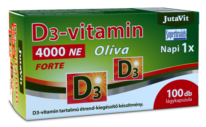 JutaVit D3-vitamín Olíva Forte 4000 NE mäkké kapsuly 46 g - 85659
