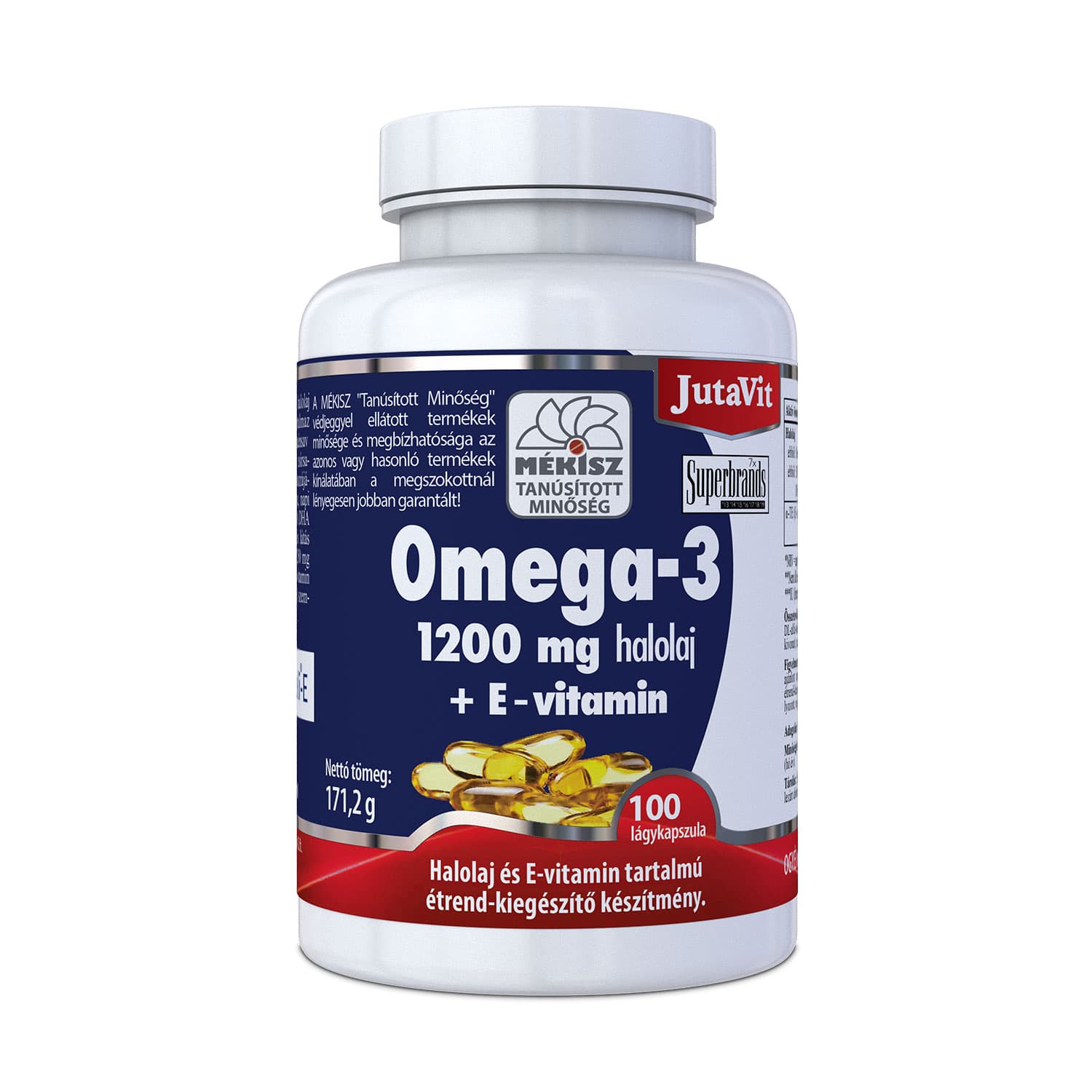 Jutavit omega-3 rybí olej + e-vitamin 1200 mg 100 ks