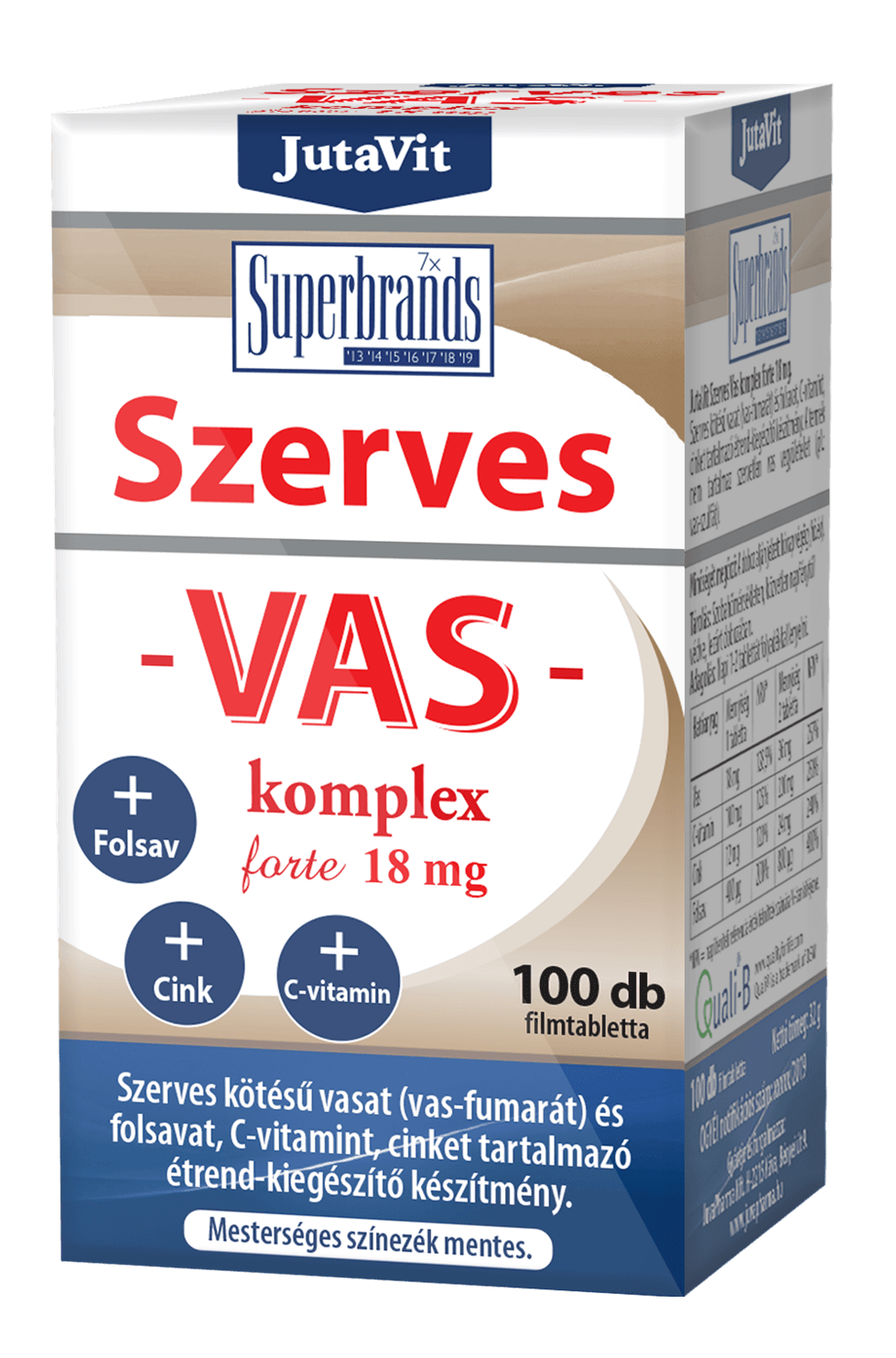 JutaVit Organický železný komplex Forte filmová tableta 32 g - 82055