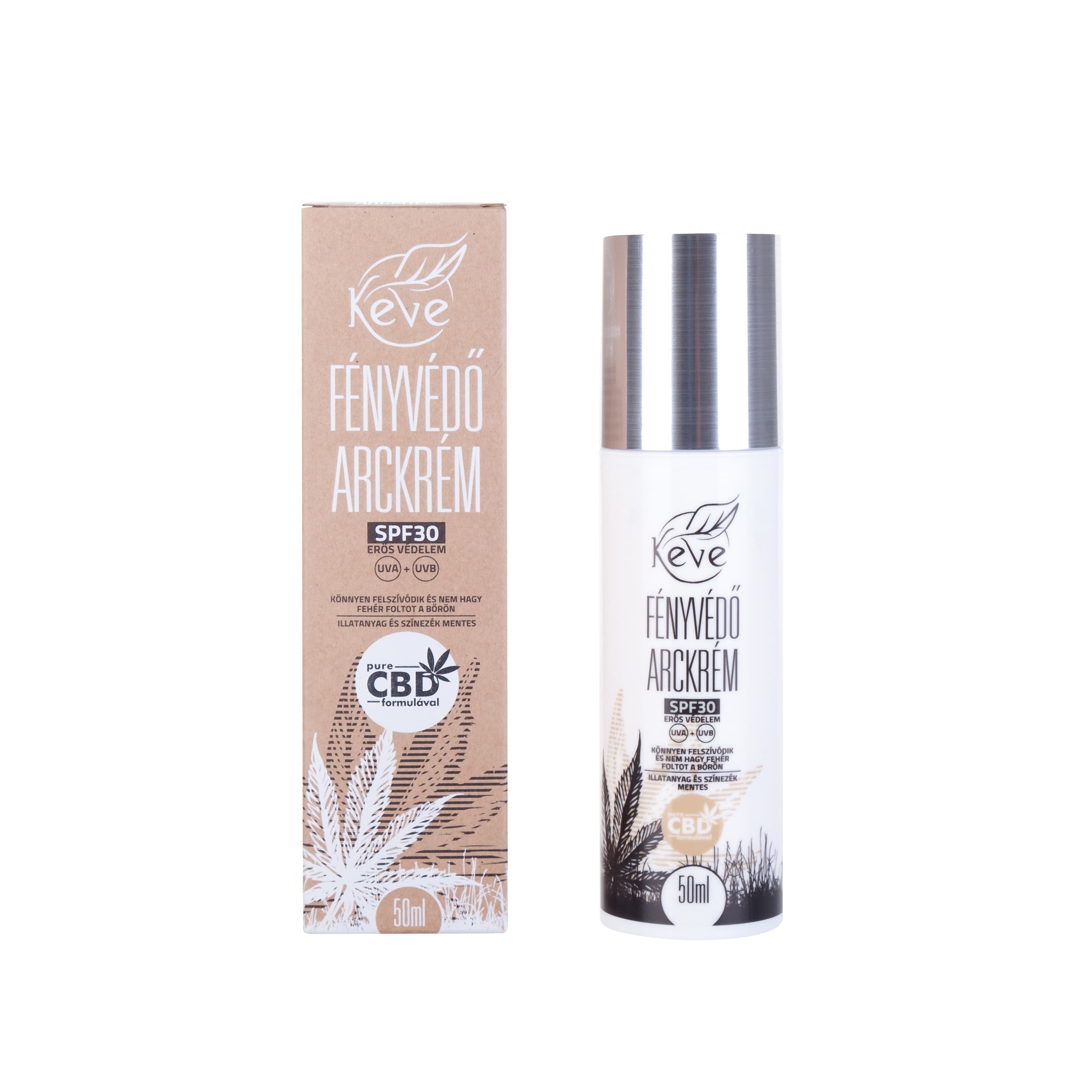 Keve cbd opaľovací krém na tvár 50 ml
