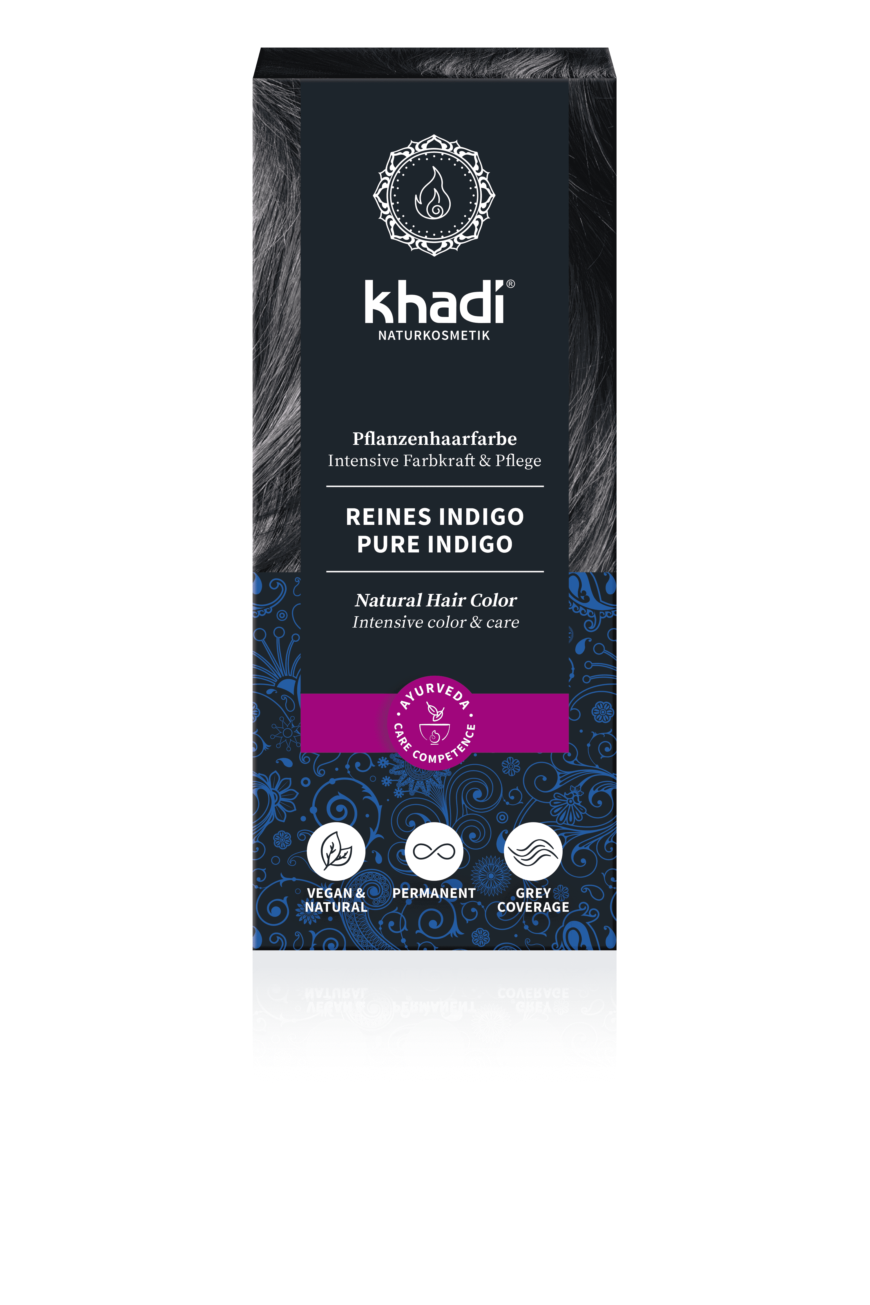 Khadi Rastlinná farba na vlasy - Čisté Indigo - 100g - 31558