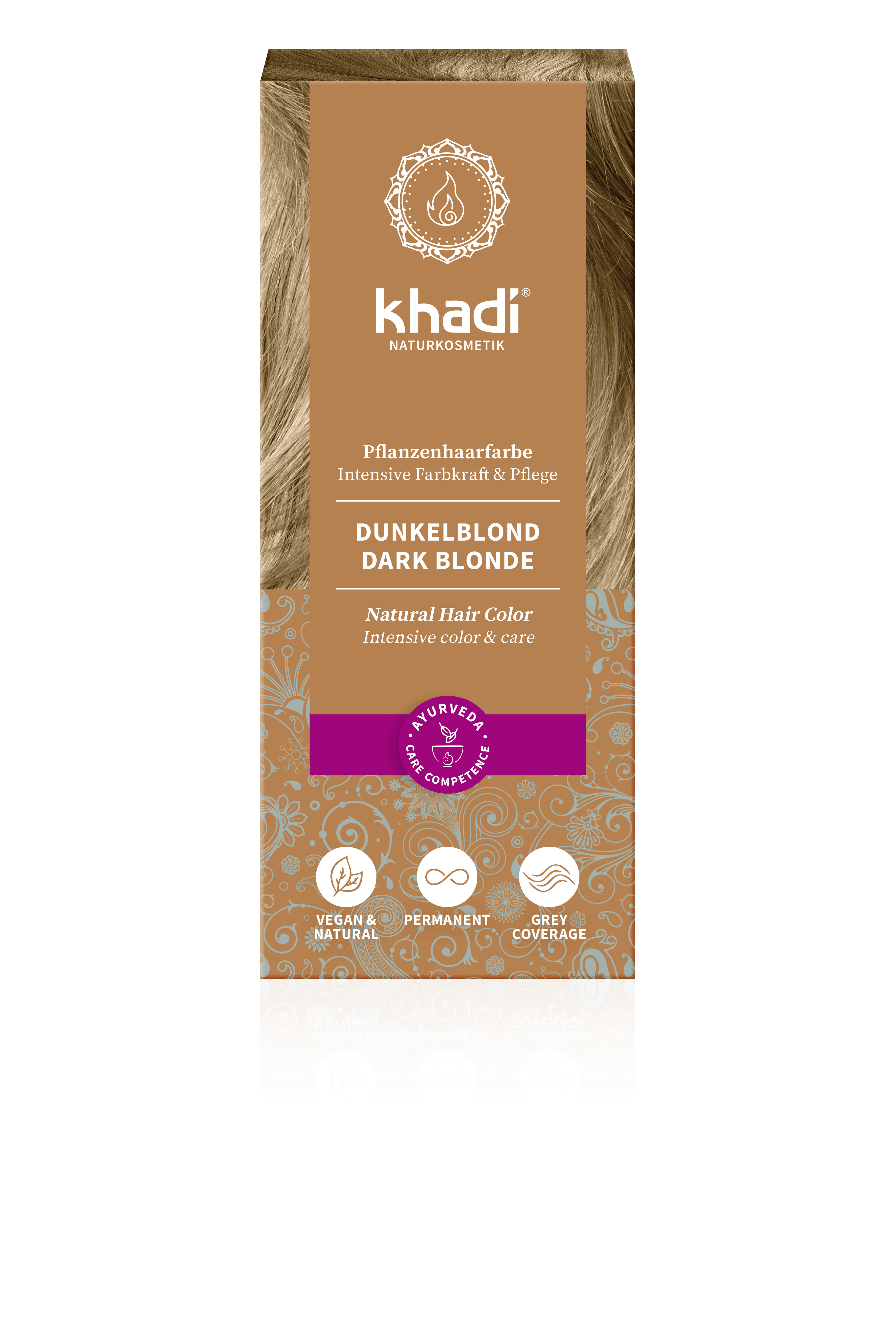Khadi Bylinná Farba na Vlasy Tmavá Blond 100 g - 58917
