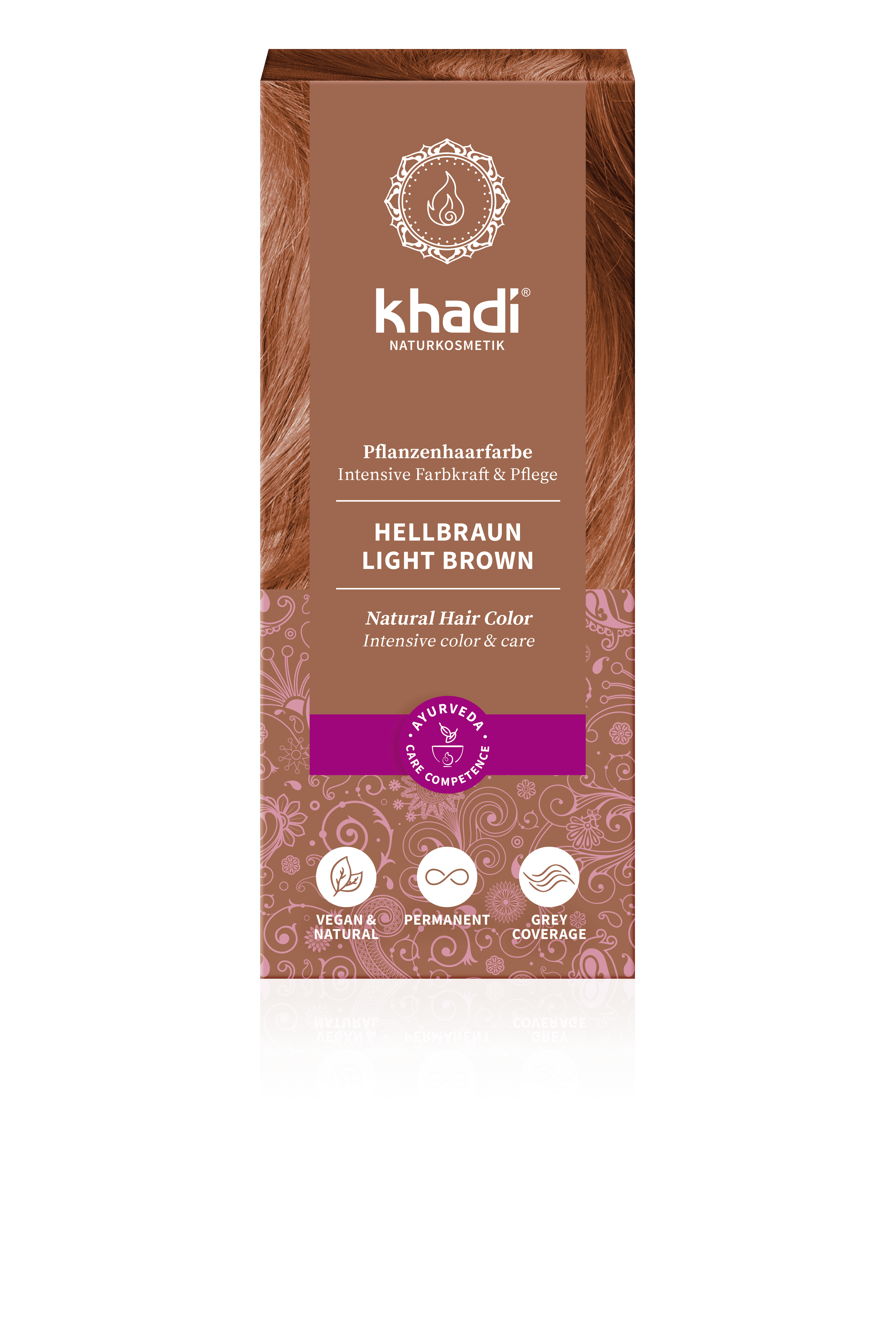 Khadi Bylinná farba na vlasy Svetlohnedá 100 g - 31530
