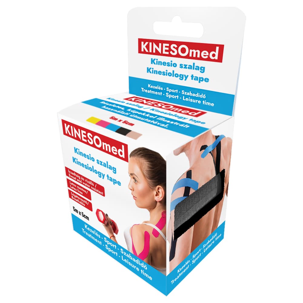 Kinesomed kineziologická páska čierna 5cmx5m 1 ks