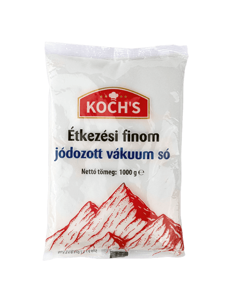 Kochs jedlá jemná jodizovaná vakuová soľ 1000 g