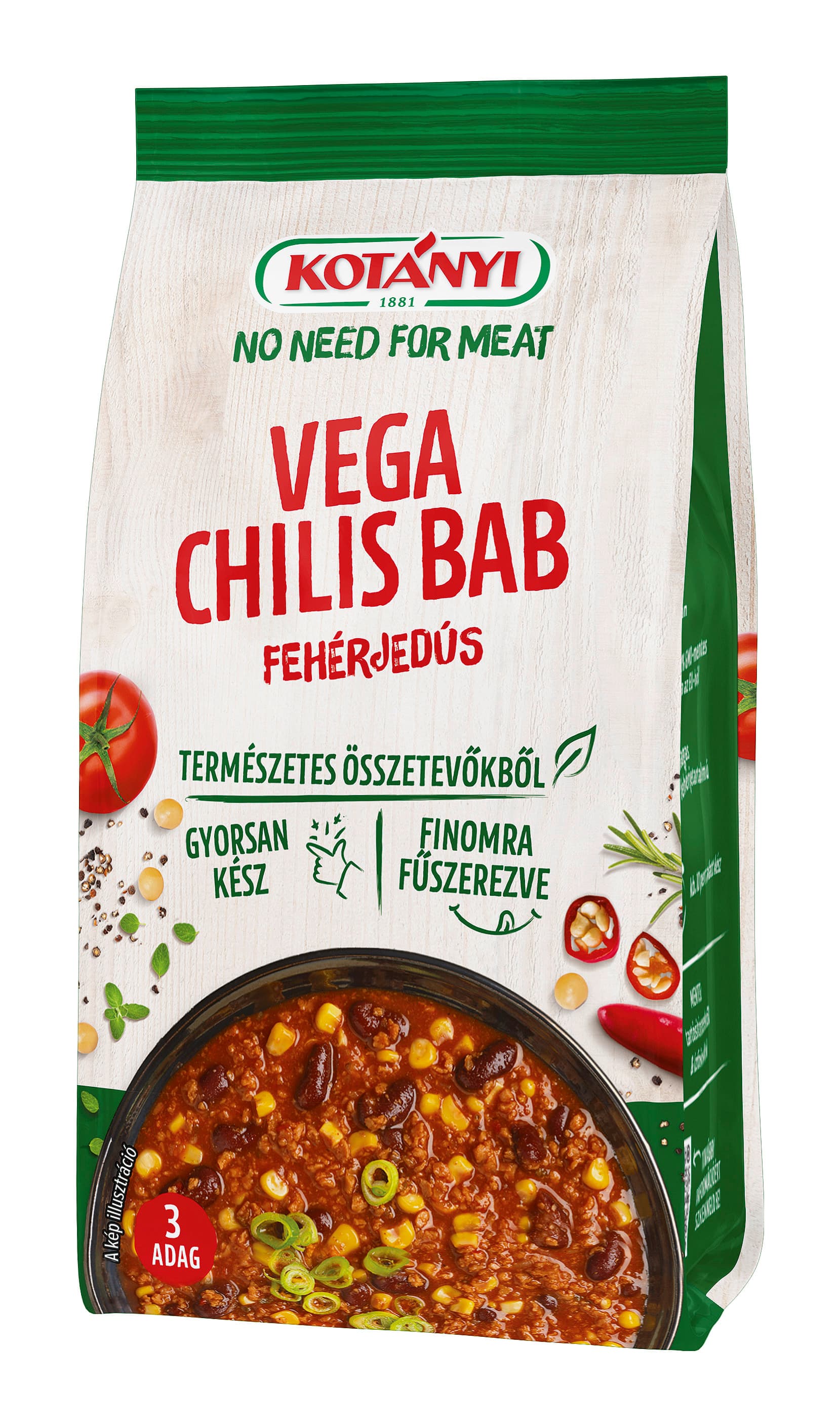 Kotányi no need for meat vega chili fazuľa 100 g