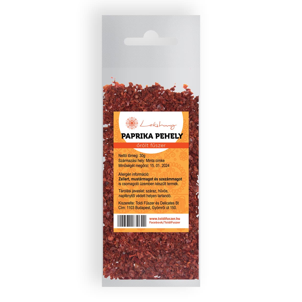Lakshmy Paprikové vločky (chilli) 30 g - 12762