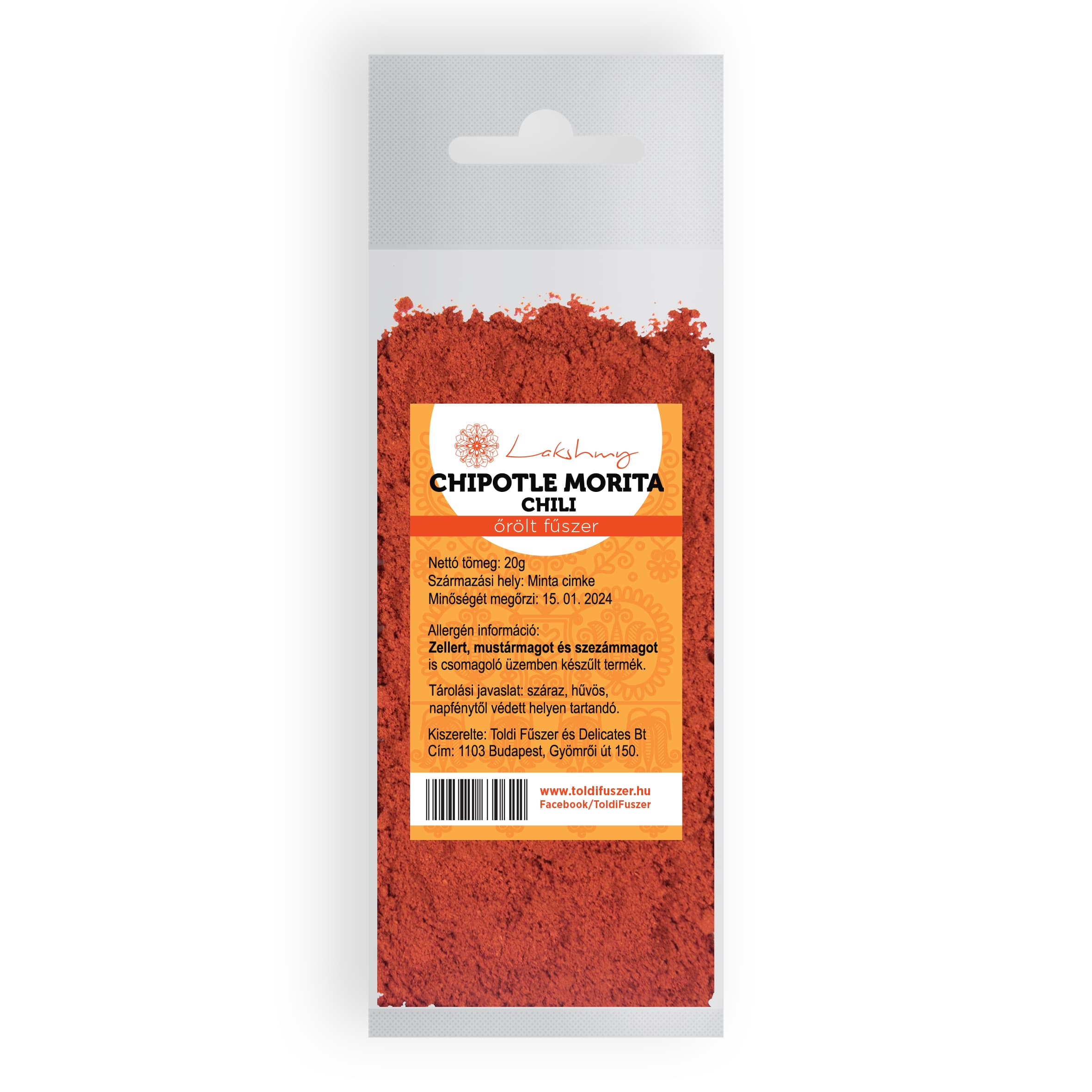 Lakshmy chili chipotle morita mletý 20 g