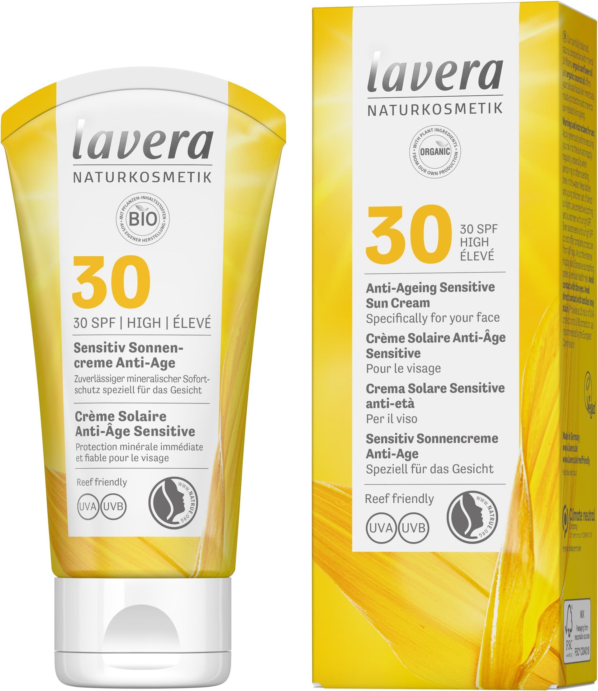 Lavera Sun Sensitive Anti-Age slnečný krém SPF30 50 ml - 87424