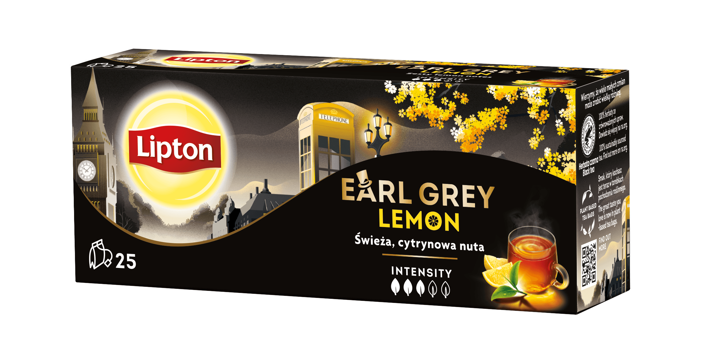 Lipton earl grey tea lemon 25x1,5g 37,5 g
