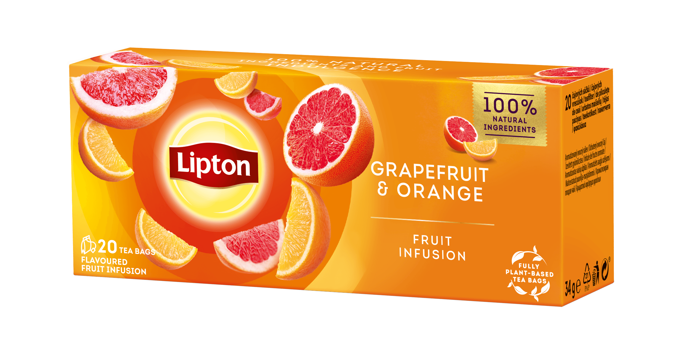 Lipton grepfrút-pomarančový čaj 20x1,7g 34 g