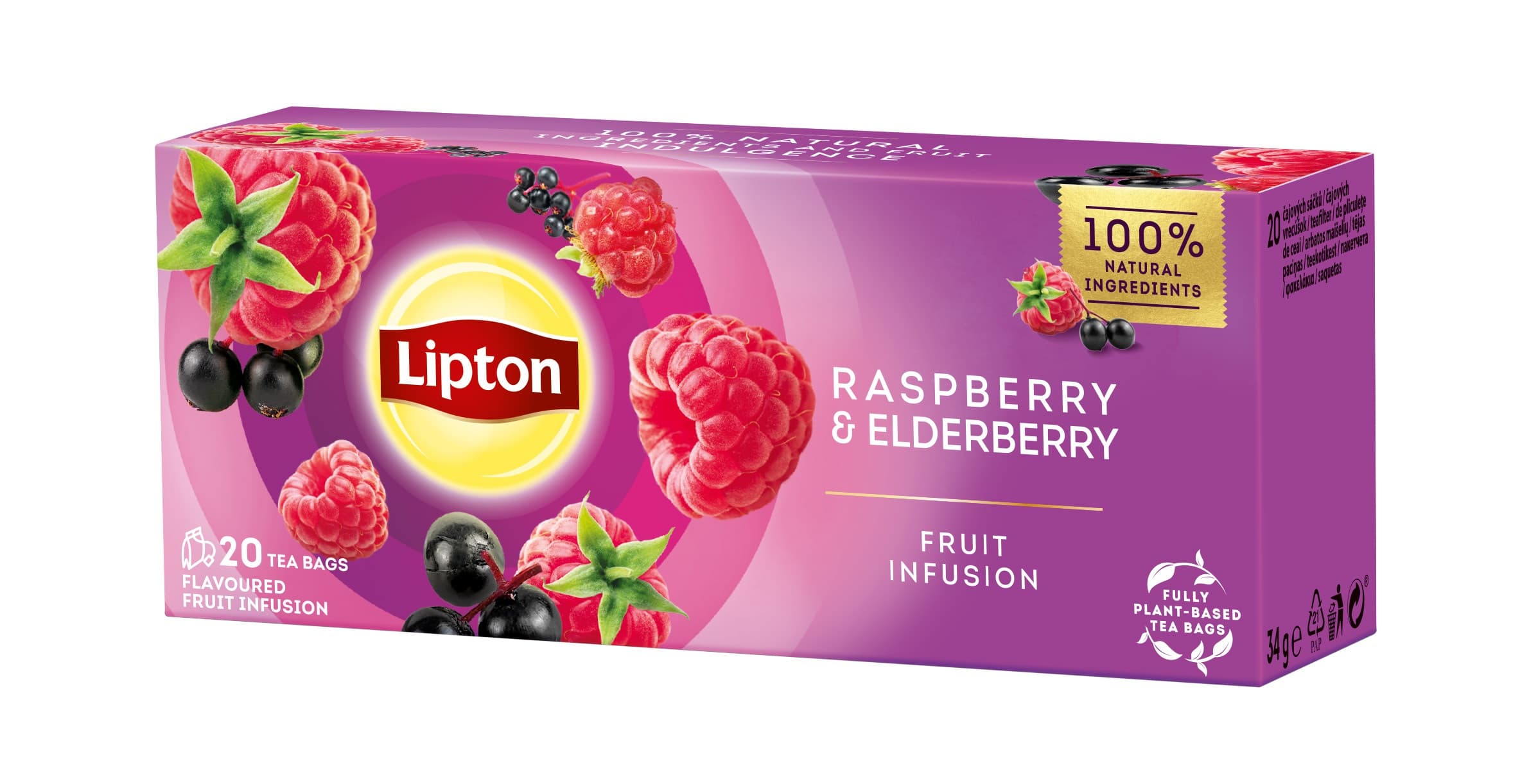 Lipton malinová-bazová čaj 20x1,6g 32 g