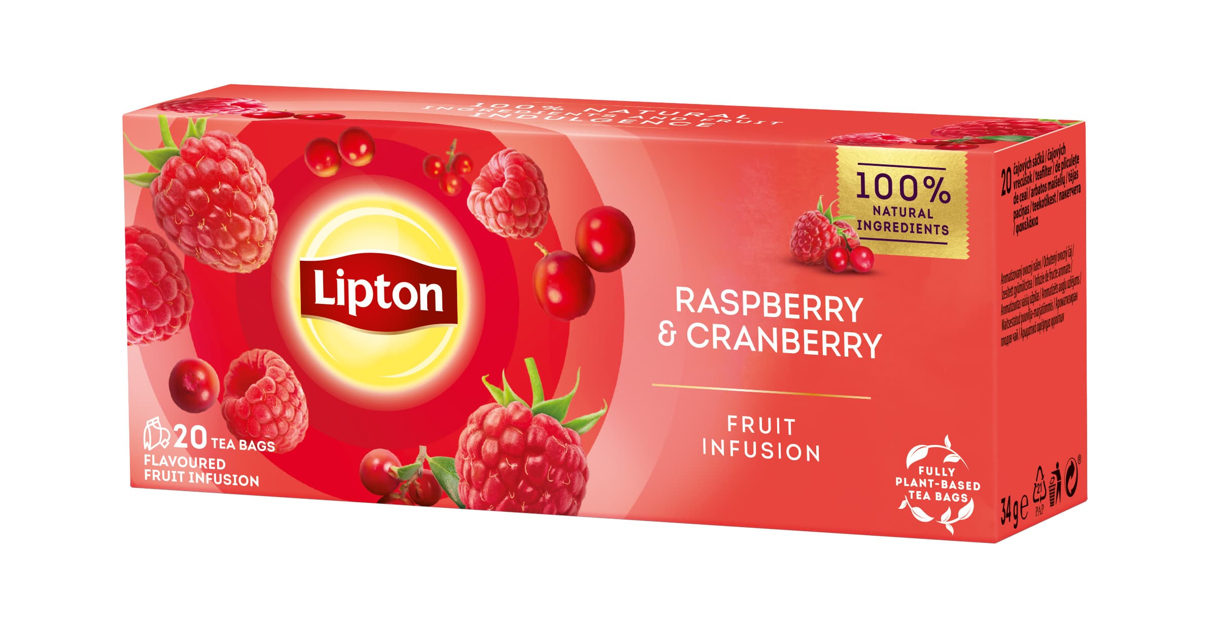 Lipton malina-brusnica čaj 20x1,6g 32 g