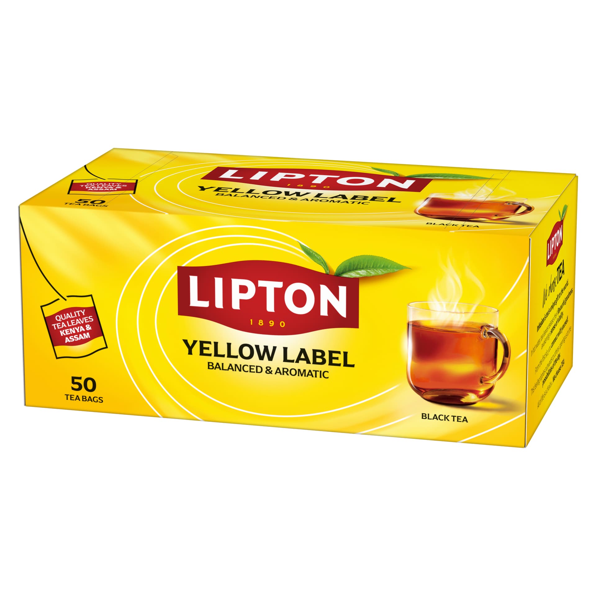 Lipton yellow label čierny čaj 50x1,5g 75 g