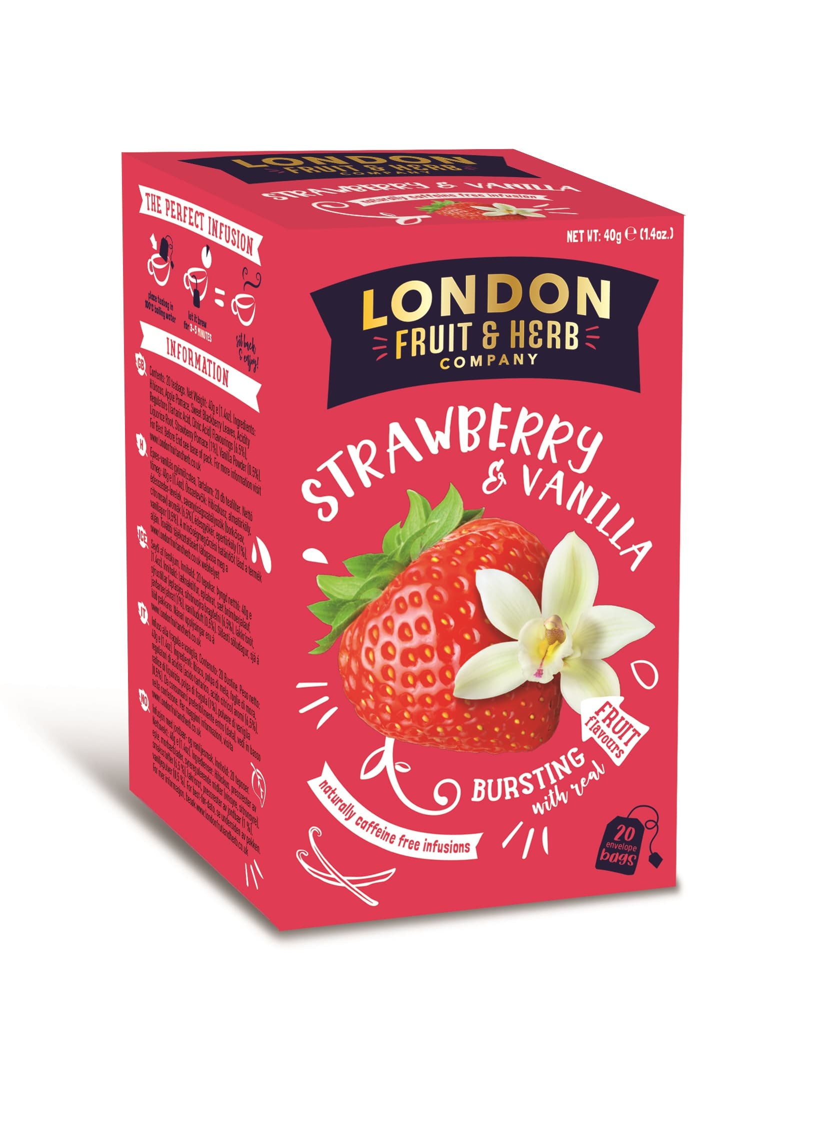London jahodovo-vanilkový čaj 20x 40 g