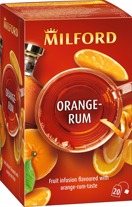 Milford Ovocný čaj s príchuťou pomaranč-rum 50 g