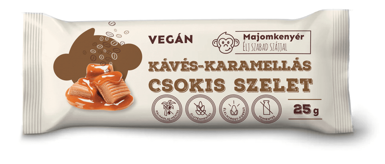 Majomkenyér Mokyen Kávová karamelová tyčinka v horkej čokoláde 30 g