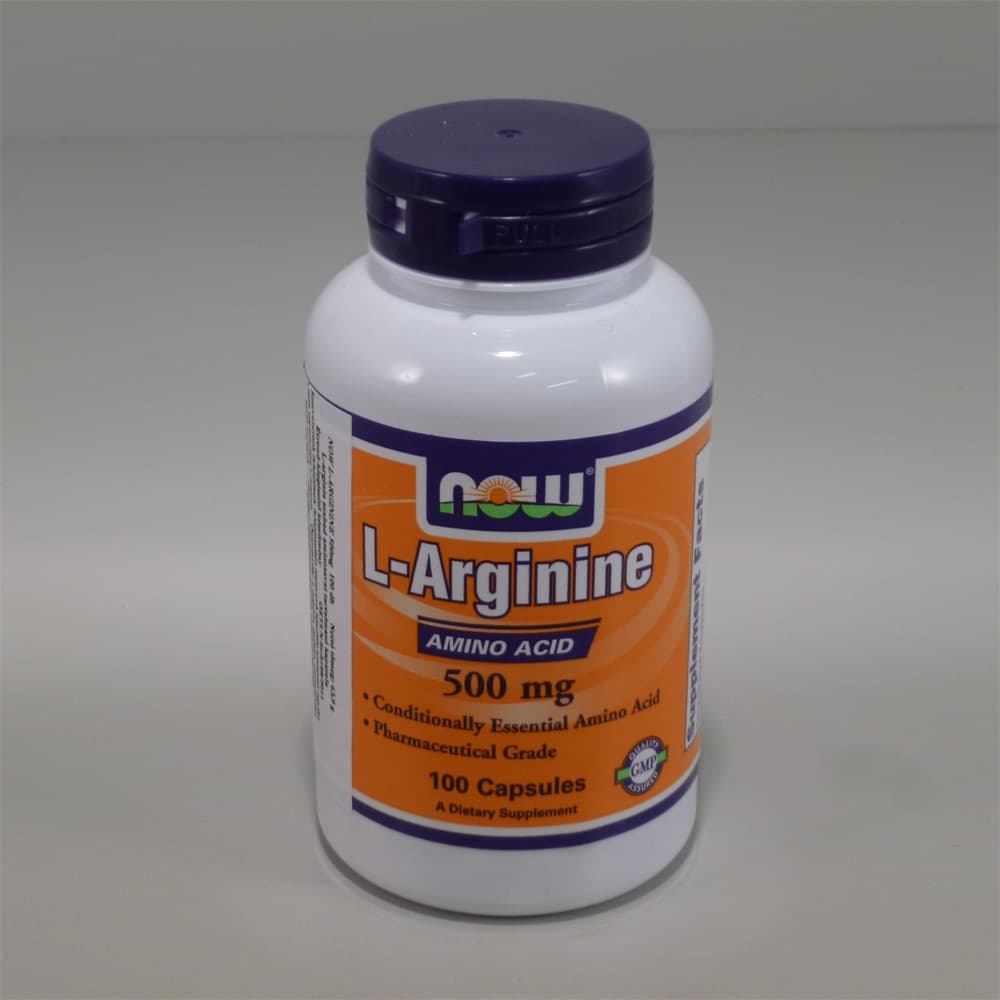NOW L-Arginín 500 mg, 100 rastlinných kapsúl - 37073