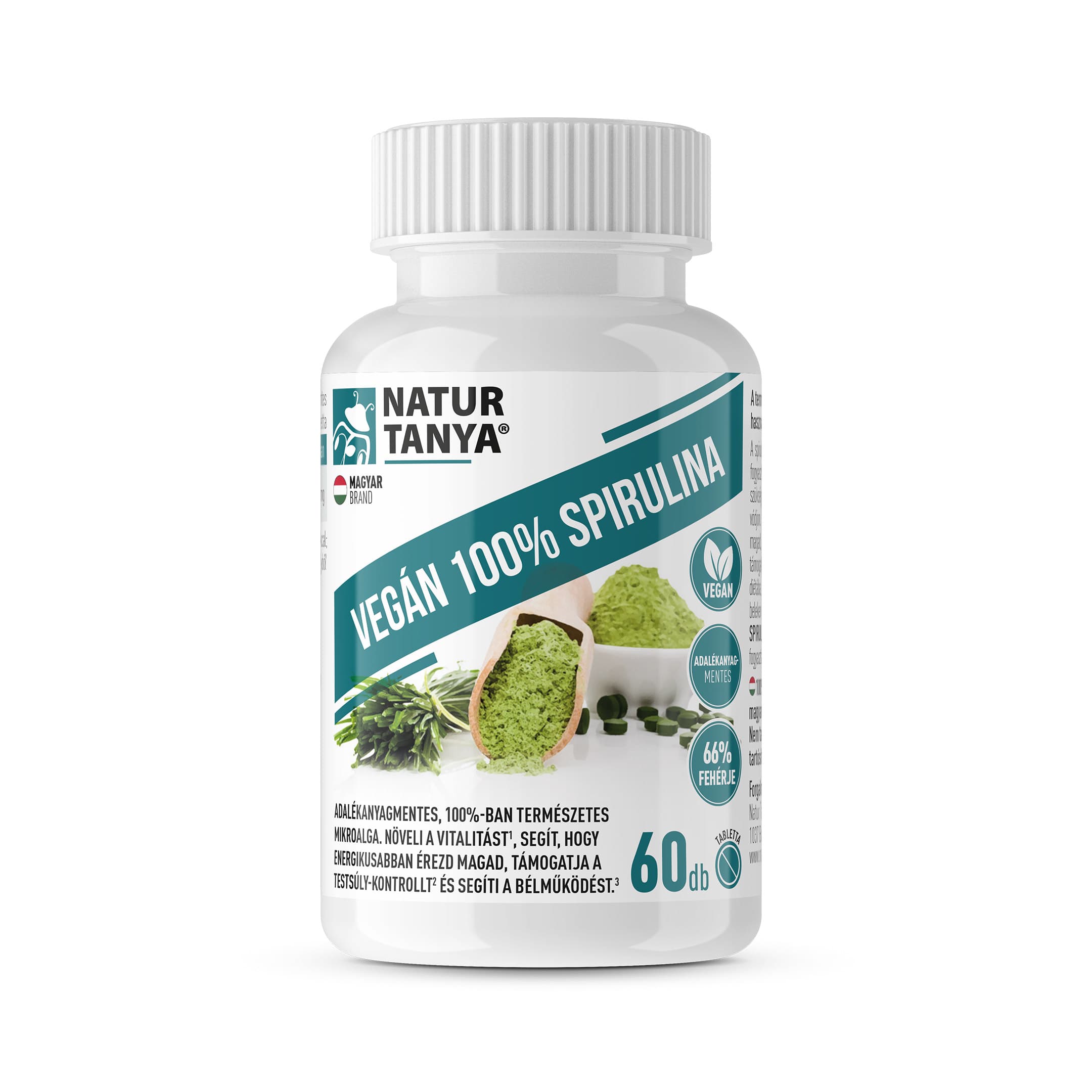 Natur Tanya vegán 100% spirulina 500mg tableta 60 ks