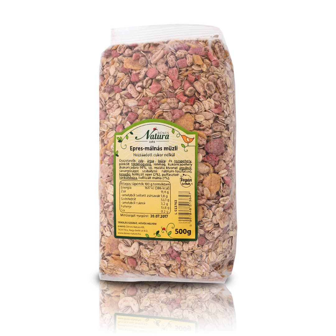 Dénes Natura Müsli s jahodami a malinami 500 g