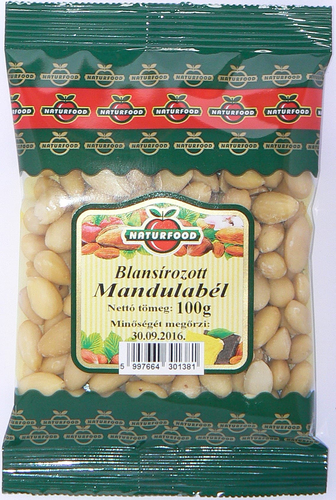 Naturfood blanšírované mandľové jadrá 100 g