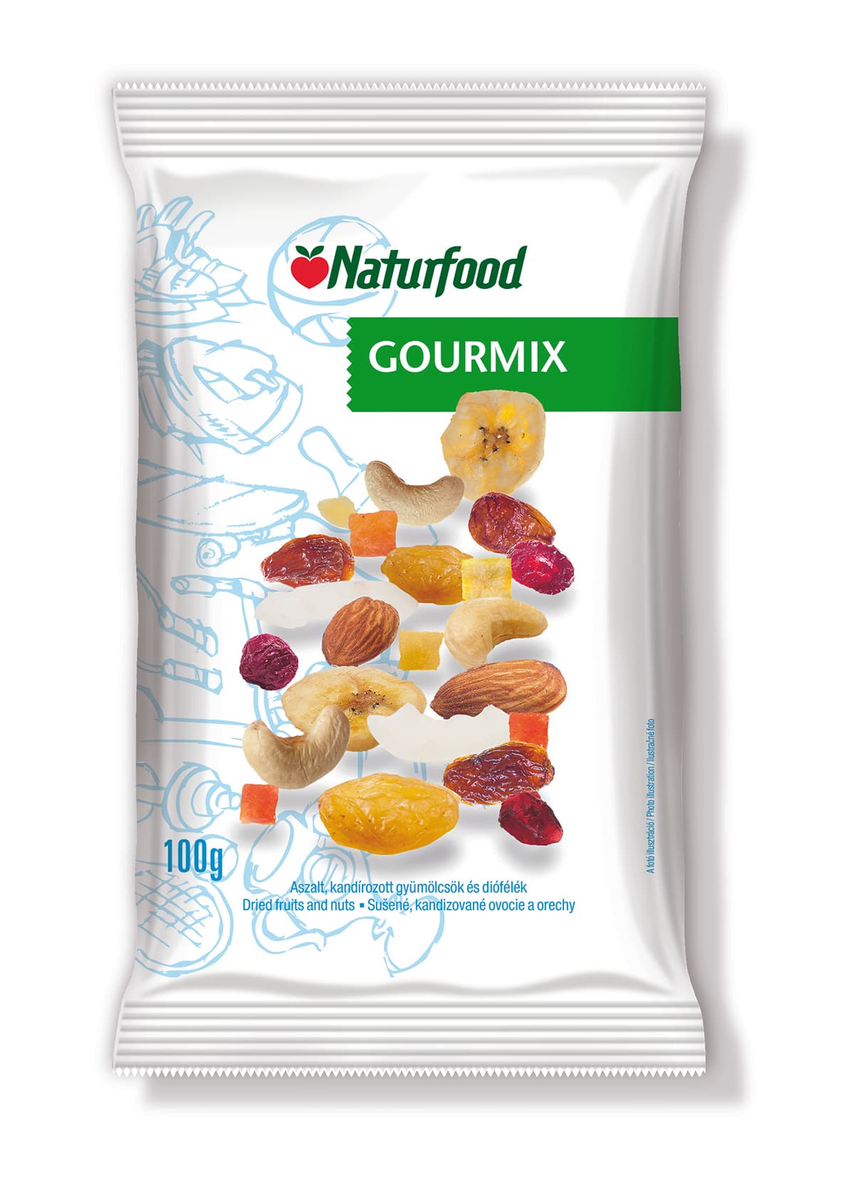 Naturfood gurmánska zmes sušeného ovocia a orechov 100 g - 45661