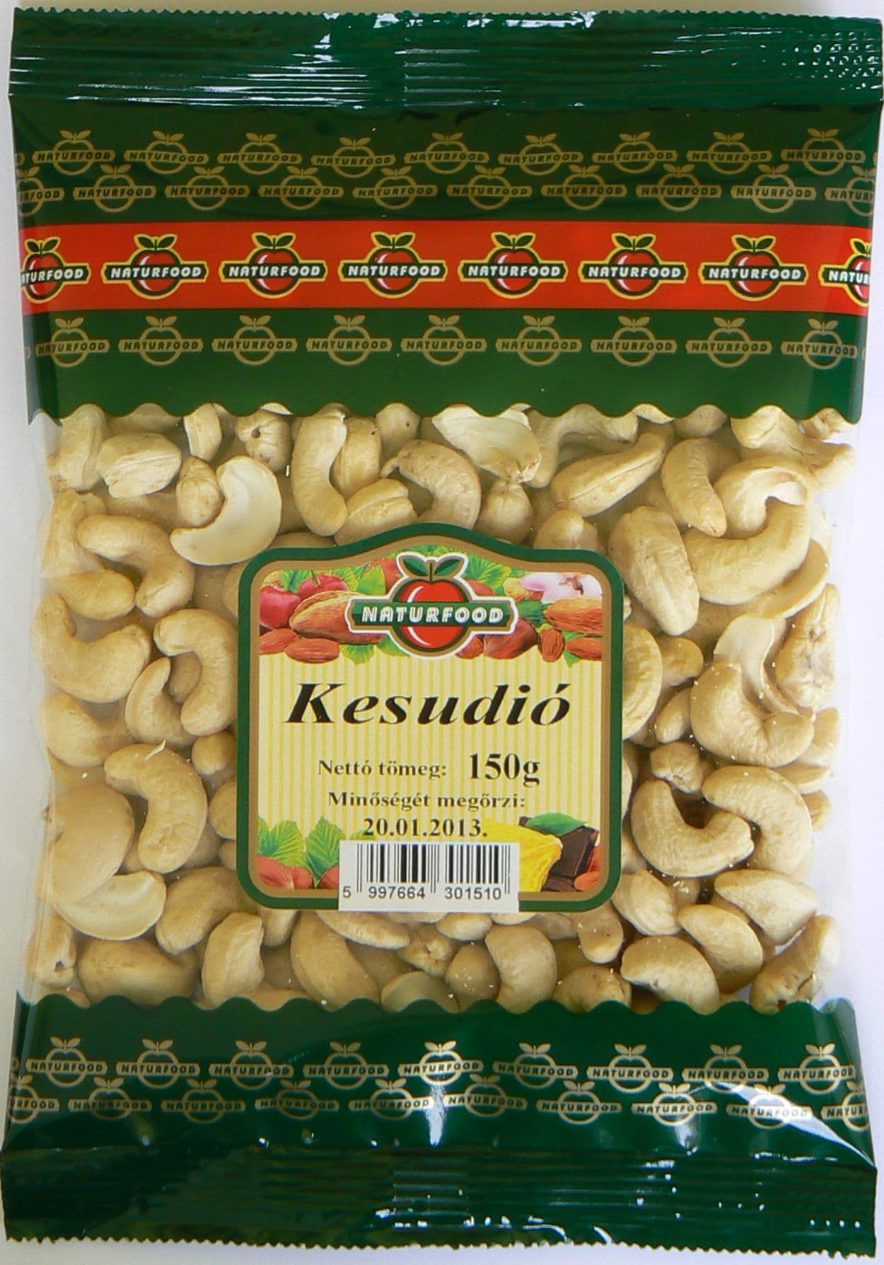 Naturfood prírodné kešu oriešky 150 g