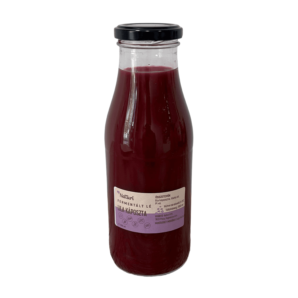 Naturi fermentovaná zeleninová šťava - červené kapusta 500 ml