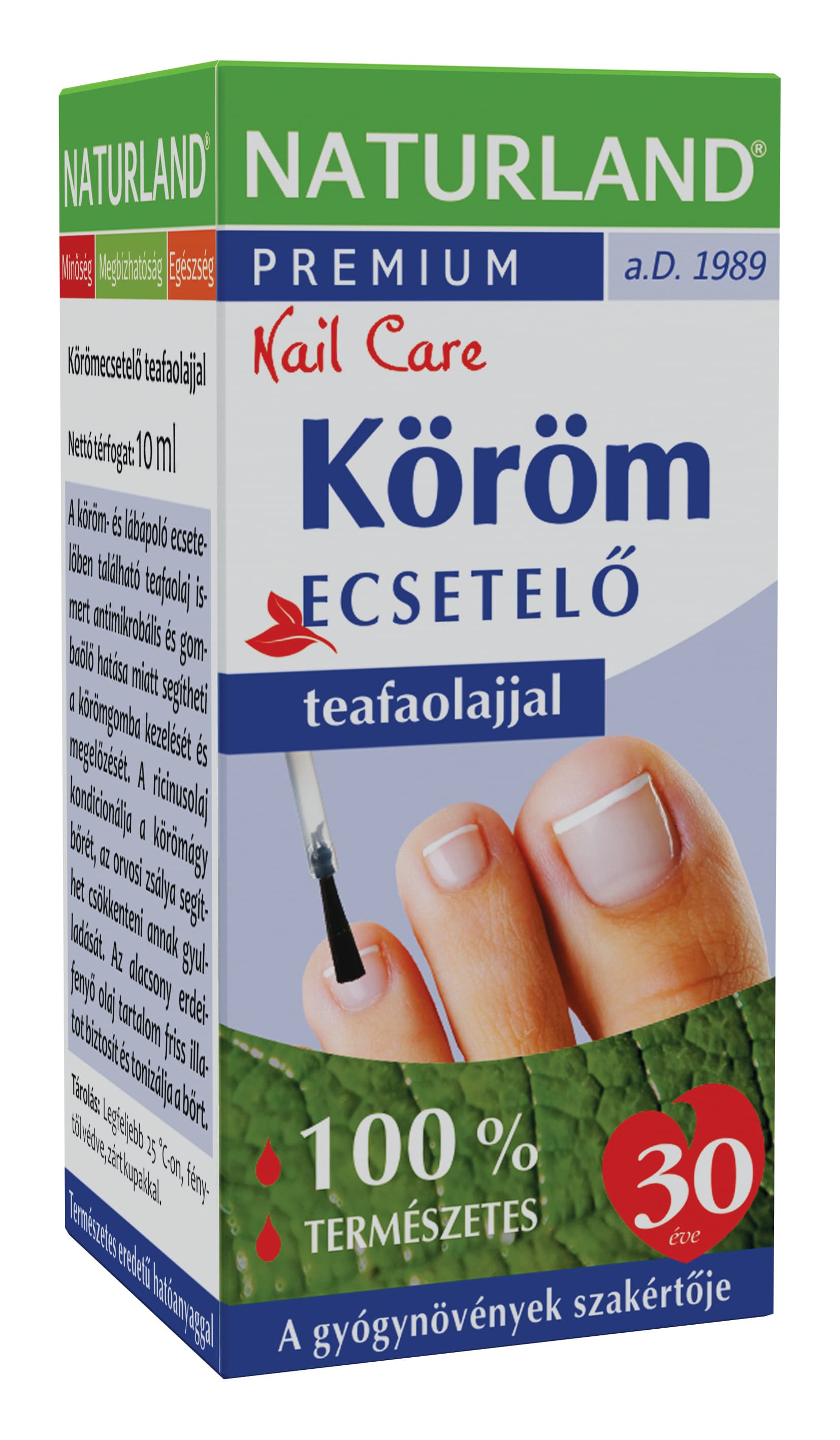 Naturland Štetec na nechty  s olejom z čajovníka 10 ml