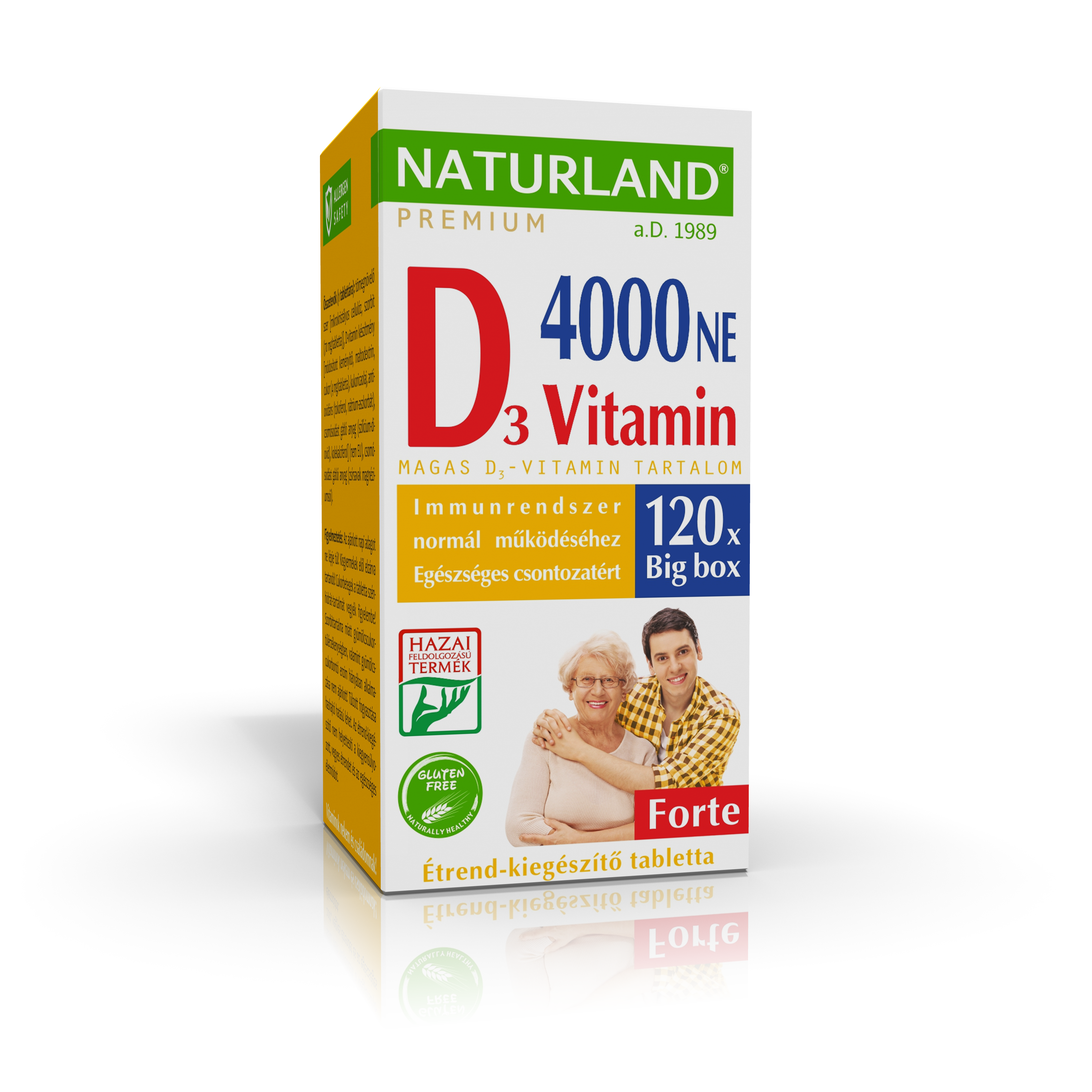 Naturland prémiový d-vitamin forte tablety 120 kusov