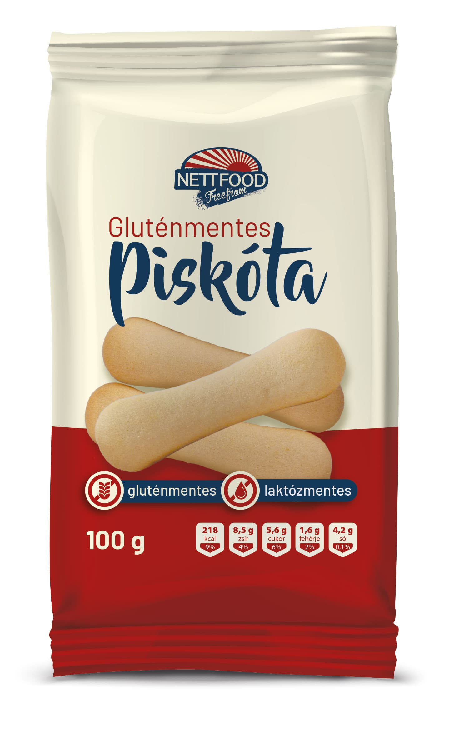 Nett Food piškóty bez lepku, bez laktózy 100 g