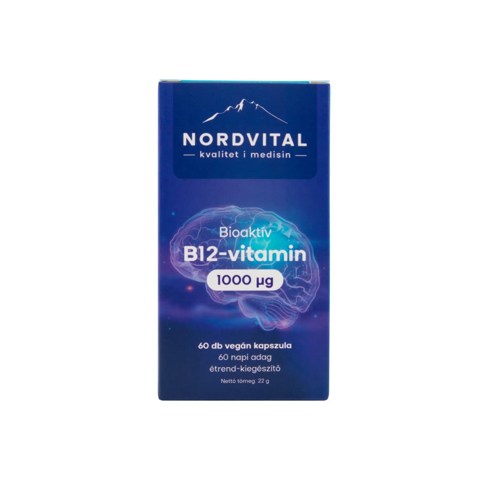 Nordvital B12-vitamín 1000mcg vegán kapsula 60 ks