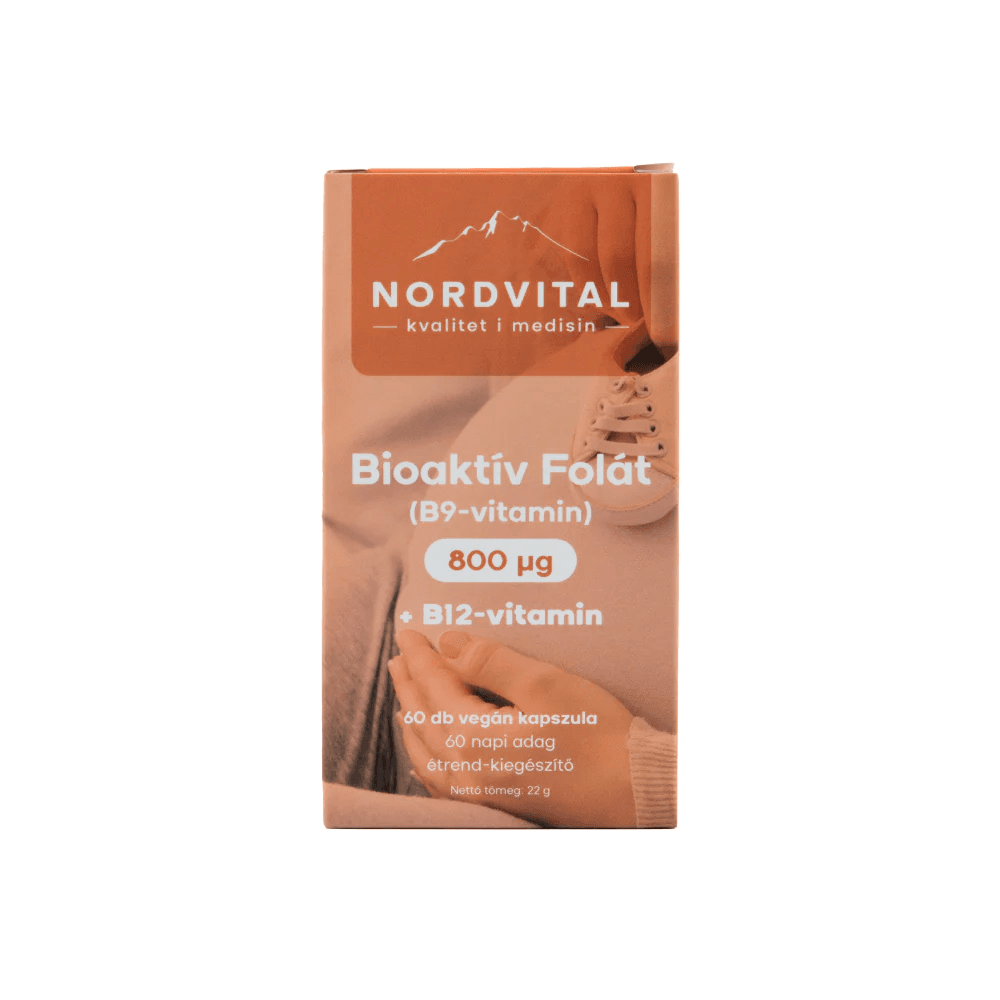 Nordvital b9 ((folate) vitamín 800mcg kapsule 60 šálok